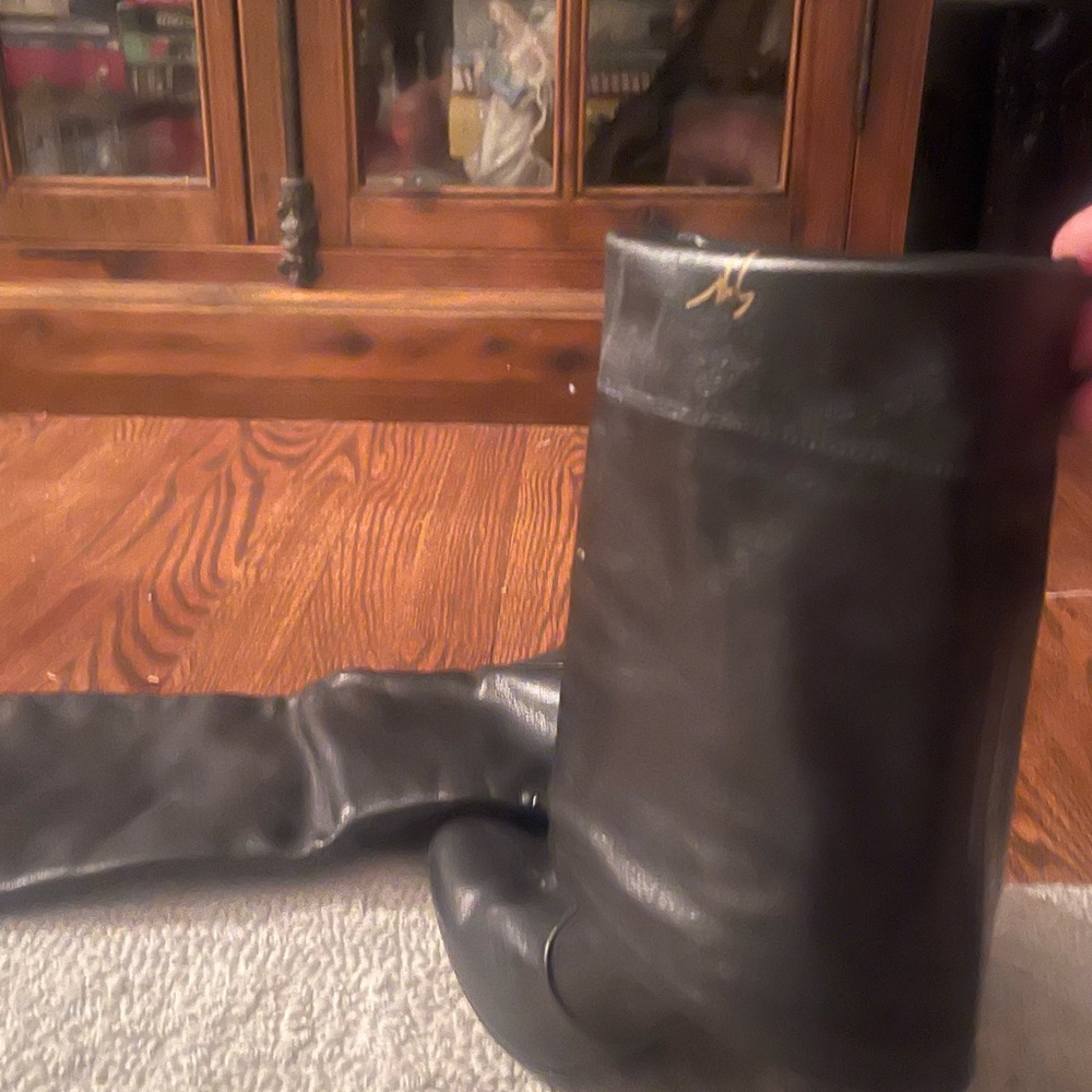 Giuseppe Zanotti Black Leather Heeled Boots